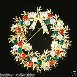 yzWG[EANZT[ XtXL[NX^[NX}XT}[A[`S[hz[t[NEoro agrifoglio corona di fiori in swarovski cristallo merry natale arco estivo