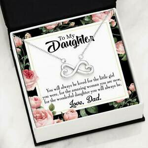 �y���������z�W���G���[�E�A�N�Z�T���[ �C���t�B�j�e�B���u�l�b�N���X�J�[�halways be dads little girl infinito love collana heartfelt figlia scheda per b