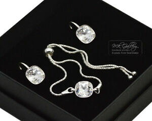 yzWG[EANZT[ Vo[AWX^uuXbgZbgNX^NANX^XtXL[R925 silver adjustable braceletset 10mm crystalclear crystals from swarovskiR