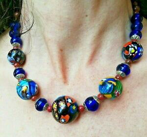 yzWG[EANZT[ RA[AVAFjeBAp[hFF^xcollier ancien venitien, perle de verre veritabe