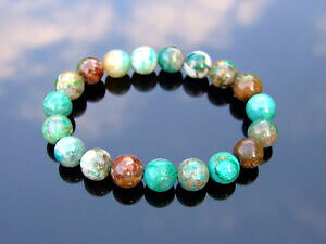 yzWG[EANZT[ tFjbNXN\Rq[OuXbgphoenix crisocolla 10mm natural gemstone bracciale guarigione 69 elasticizzata