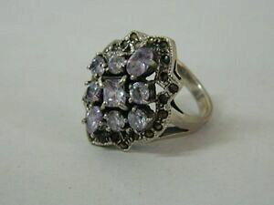 yzWG[EANZT[ Be[WzCgVo[OsNWRanello in argento e zirconi rosa bianchi vintage oma19