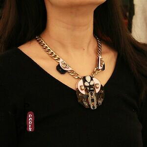 �y���������z�W���G���[�E�A�N�Z�T���[ �A�[���f�R�l�b�N���X�s���N�A���o�[�^�[�g�����`�[�t���g���I���W�i���E�F�f�B���Ocollana arte deco rosa ambra motivo tartaruga retro originale matrimonio jcr16