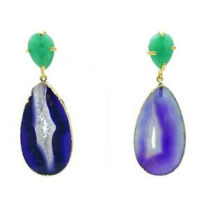 yzWG[EANZT[ AK^ACXXCXWFChZ~vVXWFXg[COS[hnhbLaylas fetta in agata, giada semi preziosi gemstone orecchini 21ct pla