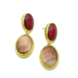 yzWG[EANZT[ ACXJ^CAK^Z~vVXWFXg[COS[hnhChbLaylas cateye, agata semi preziose gemstone orecchini 21ct placcato orohandm