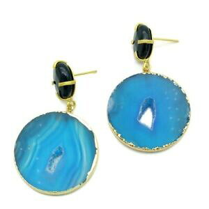 yzWG[EANZT[ AK^Z~vVXWFXg[COACXXCXS[hnhChbLaylas fetta in agata semi preziose gemstone orecchini 21ct placcato oroh