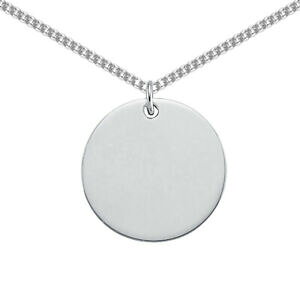 yzWG[EANZT[ Vo[fBXR_I`[lbNXC`silver 25mm disco medaglione fascino collana 18 pollici