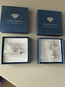 �y���������z�W���G���[�E�A�N�Z�T���[ �L���O�z���C�e�N�I�J�~���V���o�[�l�b�N���X�C�������Okingwhyte cuoka miracle argento collana e orecchini