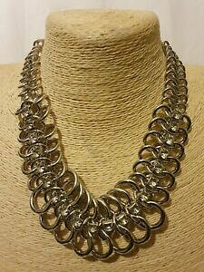 �y���������z�W���G���[�E�A�N�Z�T���[ �e�N�X�`���X�e�[�g�����g�V���o�[�N���X�^�����j�[�N�`�F�[���l�b�N���Xda donna con trama grossa dichiarazione insolito unico collana catena in argento e crist