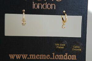 �y���������z�W���G���[�E�A�N�Z�T���[ �����h���n�[���F�C�j�R���Y�S�[���h���b�L�X���[�����[���X�^�[�t�[�v�C�������Omeme london harvey nichols 18k oro placcato cz piccoli orecchini a cerchio moon star