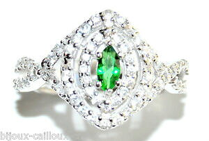 �y���������z�W���G���[�E�A�N�Z�T���[ �o�O�A�[�W�F���g�}�X�e�B�t�W���R�j�E���u�����o�[�g�r�W���[�����Obague argent massif 925 zirconium blanc amp; vert t 58 bijou ring