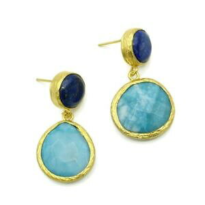 yzWG[EANZT[ ACXAK^sXYZ~vcBI[WCOnhbLS[haylas agata lapislazzuli semi preziosi gemstone orecchini 21ct mano placcato oro