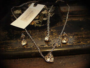 yzWG[EANZT[ XtXL[NX^lbNXCOZbgcuore di cristallo collana e orecchini set realizzati con elementi swarovski