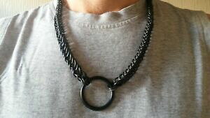 �y���������z�W���G���[�E�A�N�Z�T���[ �u���b�N�`�F�[�������O�W���C���R���J���[�l�b�N���X�y���V��18 catena neromail oring girocollo colletto collanapersiano 4 in 1 bdsm