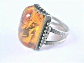 【送料無料】ジュエリー・アクセサリー アンバーリングantico anello con ambra 7,79 g