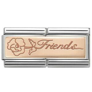 yzWG[EANZT[ NVbN[YS[h_utYm~l[gtBI[`[nomination classic rose gold doppio amici con fiore charm 43071016 rrp  39