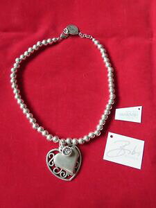 yzWG[EANZT[ rW[n[g{[r[YlbNXuhxbibi bijoux filigrana cuore collana di perline a sferanuovissimo con etichetta