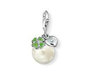 �y���������z�W���G���[�E�A�N�Z�T���[ �V���o�[�X�^�[�����O�p�[���N���[�o�[�n�[�g�`���[����nuovo genuinethomas sabo argento sterling perla, trifoglio, cuore charm dc0014 �� 59