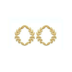 yzWG[EANZT[ [NECOS[hbLNXV[g[orecchini corona da alloro, foglio con incrocio in placcato oro alloro