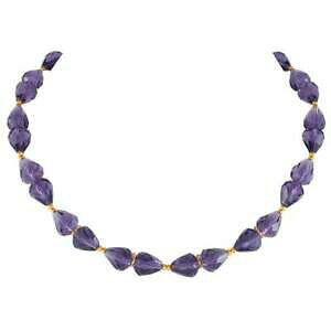 yzWG[EANZT[ t@CgNX^AWXglbNXg[S[hraffinatezza cristallo ametista collana tono oro