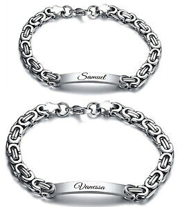 yzWG[EANZT[ rU`uXbgp[gi[bN`CXp[gi[uXbgid bizantini bracciali partner look incisione a scelta partner bracciali con box