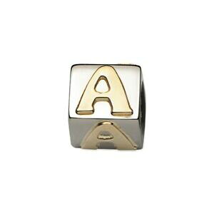yzWG[EANZT[ X`[L[rAV[Ym~l[gnomination serie cubiamo cubo con lettera in oro 18 kt 750 e acciaio