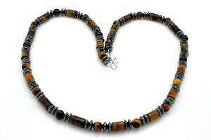 yzWG[EANZT[ ^CK[AClbNXG}^CWr[YVo[X^[OobNYnhChE[}collana occhio di tigre ematite perline argento sterling fibbia