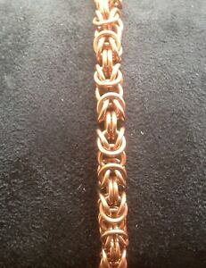 yzWG[EANZT[ uXbgrU`fW[W8 bracciale in rame, modello bizantino looms maglie