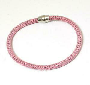 【送料無料】ジュエリー・アクセサリー トックスターリングシルバーローズブレスレットtoc sterling argento e rosa resina braccialetto magnetico 191cm