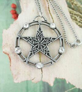 yzWG[EANZT[ Pgs[^[NX^EBbJpK[mceltic pentagramma ciondolo peltro cristalli wicca pagano witch stregoneria star