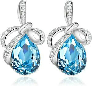 yzWG[EANZT[ Tt@CAhbvCOorecchini a goccia zaffiro festa della mamma regali per donna cristallo swarovski blu