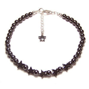 yzWG[EANZT[ Vo[w}^CgX^[OuXbgX^[fUCXg[O[magnetico ematite argento sterling braccialetto star design gemstone gem stone grey
