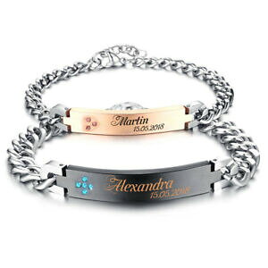 �y���������z�W���G���[�E�A�N�Z�T���[ �X�e�����X�u���X���b�g�`���C�X�u���X���b�g�p�[�g�i�[id in acciaio inox relationship bracciale con incisione a scelta partner bracciali