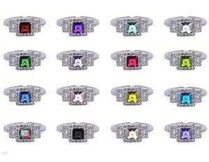 yzWG[EANZT[ S[hzCgJbgvZXv~XEFfBOIuU}XNAoro bianco taglio princess promessa fidanzamento matrimonio del mese wclear cz