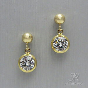 yzWG[EANZT[ ?tF~jzCgXg[? elegante e femminile zirconi bianchi a perno ygf 14k oro 585