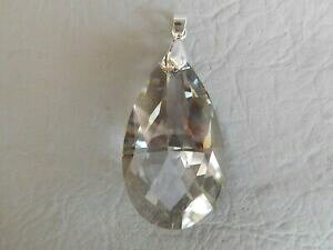 yzWG[EANZT[ yfeBtA[WFgOfO[eNX^hFNActNX^y_gpendentif pl argent grande goutte cristal de verre quartz fume cry
