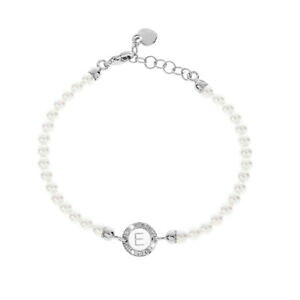 yzWG[EANZT[ GiO[XRNVzCgp[uXbg^[dvccio grace collection bracciale perle bianco lettera a correre smalto bianco