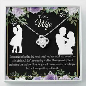 �y���������z�W���G���[�E�A�N�Z�T���[ ���b�Z�[�W�J�[�h���u�m�b�g�l�b�N���Xwife moglie messaggio scheda a il mio ultimo respiro love nodo collana in cz