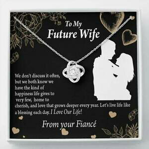 �y���������z�W���G���[�E�A�N�Z�T���[ wife moglie messaggio scheda futuro love you always love nodo collana acciaio