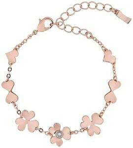 �y���������z�W���G���[�E�A�N�Z�T���[ �x�[�J�[���[�Y�S�[���h�g�[���N���X�^���n�[�g�u���b�T���u���X���b�gted baker hanaya rose gold tone crystal cuore braccialetto blossom