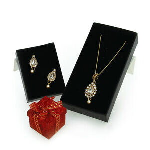 yzWG[EANZT[ XtXL[NX^p[ZbgVvhbvy_gCOZbgsemplice drop ciondolo amp; orecchini set incastonato con cristalli swarovski e per