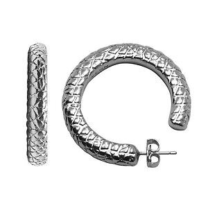 �y���������z�W���G���[�E�A�N�Z�T���[ �_�C���x���N�J�[���V���o�[�I�\���J�p�^�[���t�[�v�C�������O�o�b�Odyrbergkernargento con motivo osongqa orecchini a cerchio con sacchetto regalo