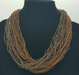 yzWG[EANZT[ Q_uEKXV[hr[Y}`Xghz[lbNXnon firmate gerda lynggaard marrone vetro seme perline collana multi strand intagliato hor