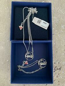 yzWG[EANZT[ Vo[lbNXuPbgZbgguess collana dargento e set staffa