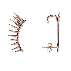 yzWG[EANZT[ Vo[X^[OC[JtXpCL[qgSVbNS[h[YVvlatelita argento sterling orecchio polsino spikey punte gotico oro rosa semplice