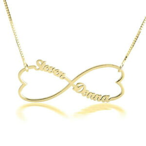 yzWG[EANZT[ _un[gp[\iCY`[l[lbNXNX}Xy_ga doppio cuore infinito personalizzata nome fascino collana ciondolo regalo di natale