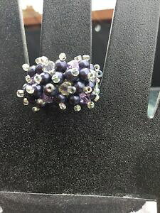 yzWG[EANZT[ XtXL[NX^Or[Yswarovski crystal anello fatto a mano con perline