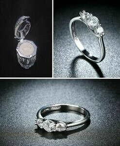 yzWG[EANZT[ zCgS[hbLt[NX^P[X18ct placcato in oro bianco aaa * anello di fidanzamento gratis crystal case 14