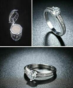 yzWG[EANZT[ zCgS[hbLt[NX^P[X18ct placcato in oro bianco aaa * anello di fidanzamento gratis crystal case 15