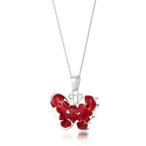 yzWG[EANZT[ Vo[X^[OnhChlbNXAo^tCrbO|s[t[Y925 argento sterling collana fatto a mano con veri fiori di papavero grandi butte